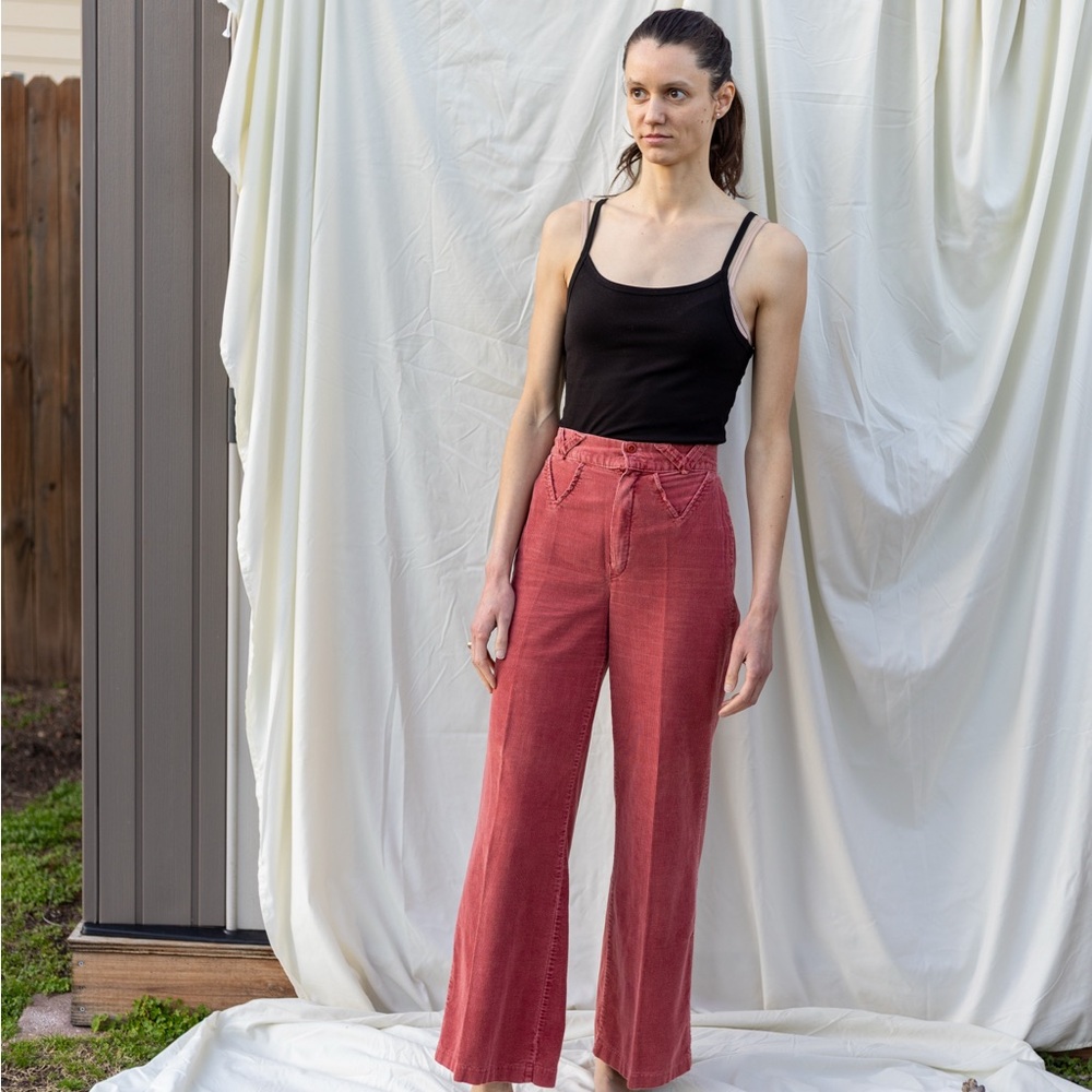 Pink Vintage High Waisted Corduroy Pants